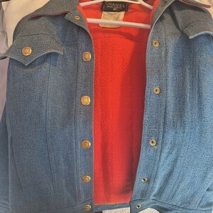 Chanel Blue Jacket with Red Lining